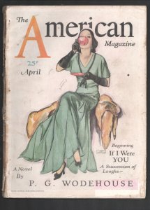MAG: American Magazine 4/1931 -John LaGatta pin-up girl cover-P.G. Wodehouse-...
