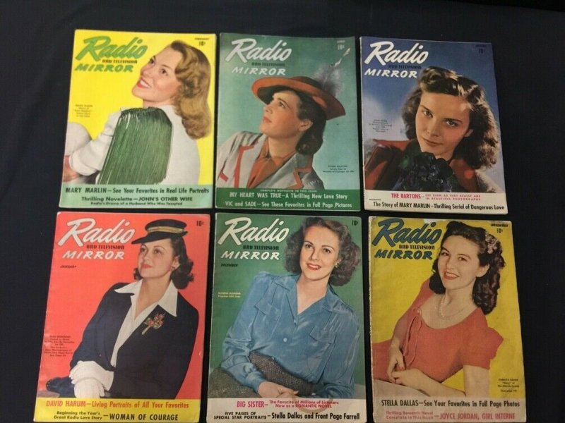 Superman in Radio - 16 issue lot of Radio and Television Mirror Magazine 1941-42