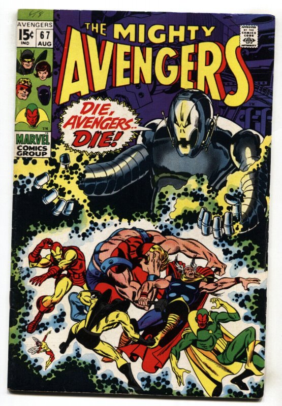 AVENGERS #67--1969--comic book--ULTRON--Marvel--Thor