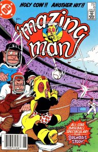 Mazing Man #6 (Newsstand) VF/NM ; DC | All Ages Baseball Cover