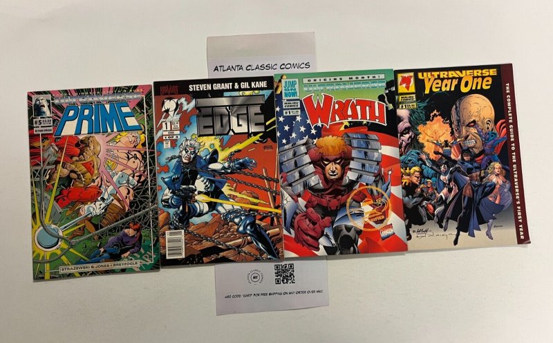 4 Malibu Comics Edge #1 Prime #5 Ultraverse #1 Wrath #1 25 JW9