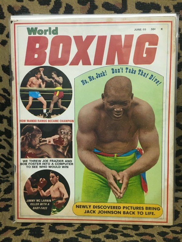 VINTAGE BOXING MAGAZINES #1 - LOT of 4 - 1969-74 - Frazier, Johnson, Louis, Ali