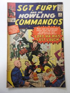 Sgt. Fury #4  (1963) VG- Condition! Rust on bottom staple