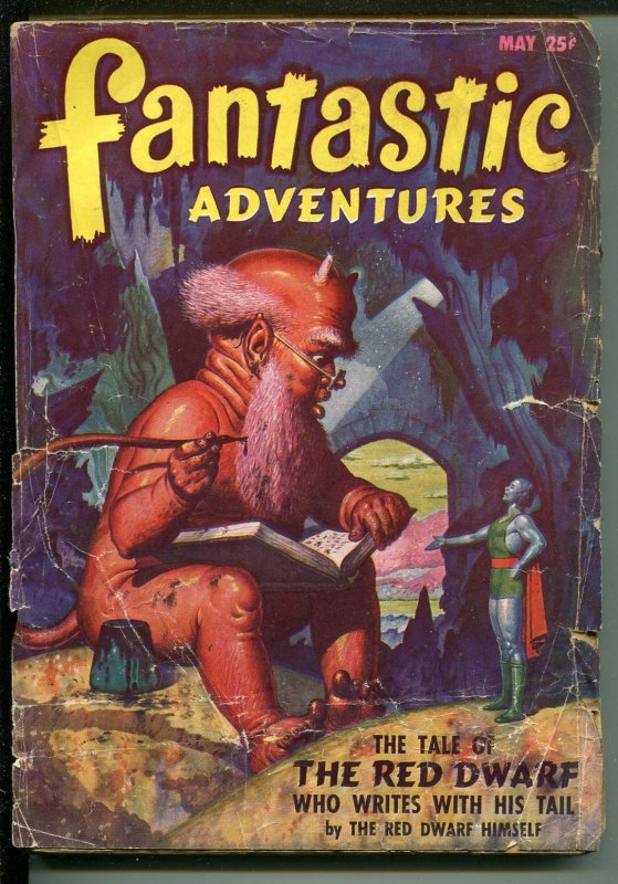 FANTASTIC ADVENTURES 5/1947-ZIFF-DAVIS-PULP SCI-FI-JONES-BRADBURY-RED DWARF-good