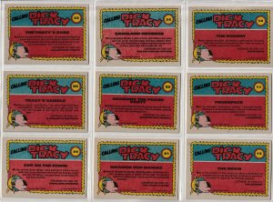 Dick Tracy Trading Cards Based on The 1990 Cult Classic !