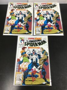 3PC AMAZING SPIDER-MAN #374 LOT (9.2) VENOM!! 1992