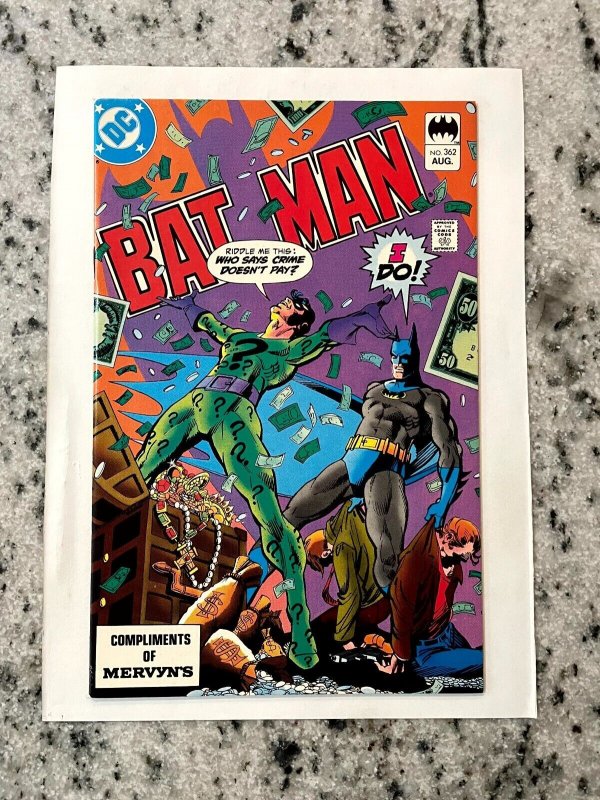 Batman # 362 VF/NM DC Comic Book Robin Joker Gotham Mervyn's Variant 3 J832