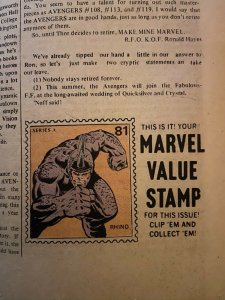 Avengers #124 1st Full App Star-Stalker MVS Rhino 1974 Marvel Comics VF