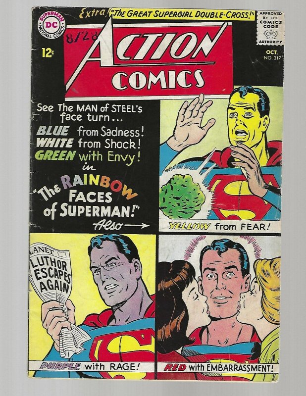 Action Comics #317 The Rainbow Faces Of Superman