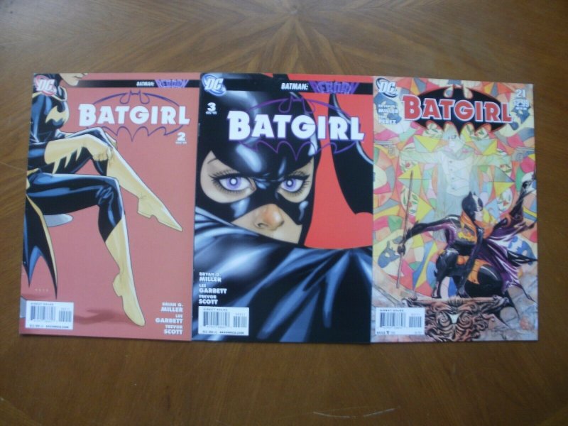 3 DC Comic: BATGIRL #2 #3 (Batgirl Rising Batman Reborn 2009) & #21 The Lesson