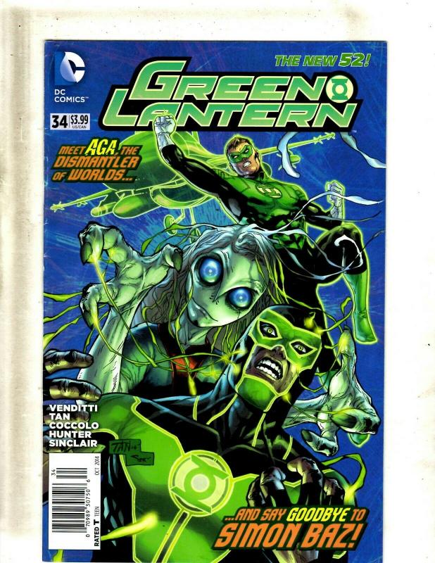 Lot Of 10 Green Lantern DC Comic Books 32 34 35 36 37 38 39 41 42 43 Batman MF16