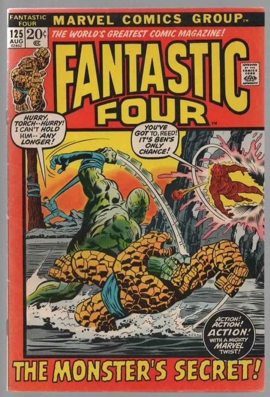 FANTASTIC FOUR 125 VG-F Aug. 1972