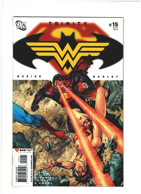 Trinity #15 NM- 9.2 DC 2008 Superman, Batman & Wonder Woman Jim Lee Cover 