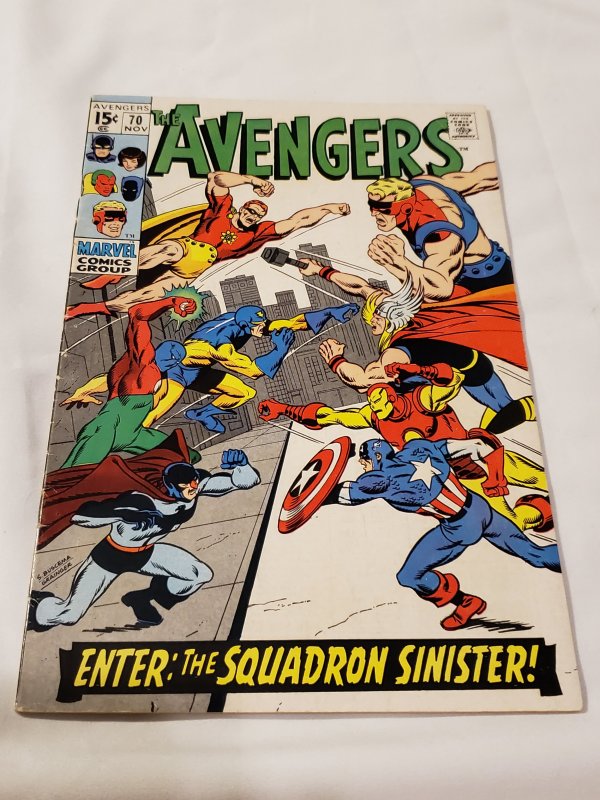 Avengers 70 GD/VG  Cover by Sal Buscema