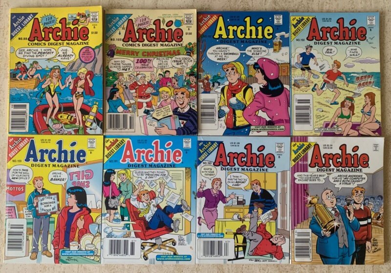 LOT OF 62 ARCHIE COMICS DIGESTS | VARIOUS | 1978-2005 | MOSTLY LOWER GRADE