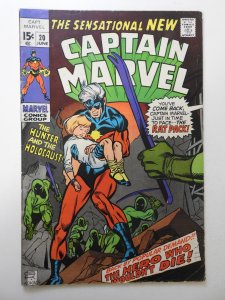 Captain Marvel #20 (1970) VG Condition centerfold detached bottom staple