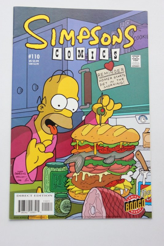 Simpsons Comics #110 (2005) Homer Simpson NM