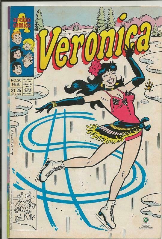 Veronica #26 ORIGINAL Vintage 1993 Archie Comics GGA Good Girl Art Ice Skating