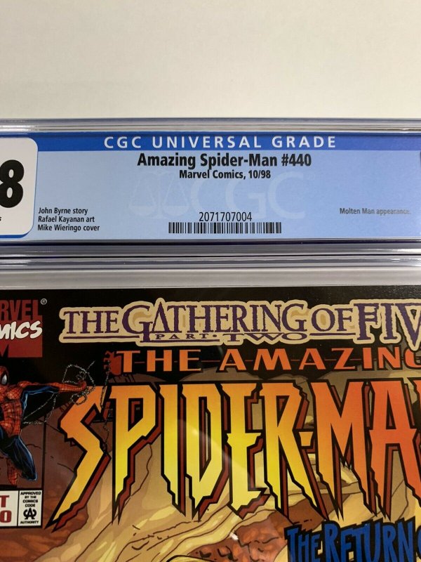 Amazing Spider-man 440 Cgc 9.8 White Pages Marvel 004