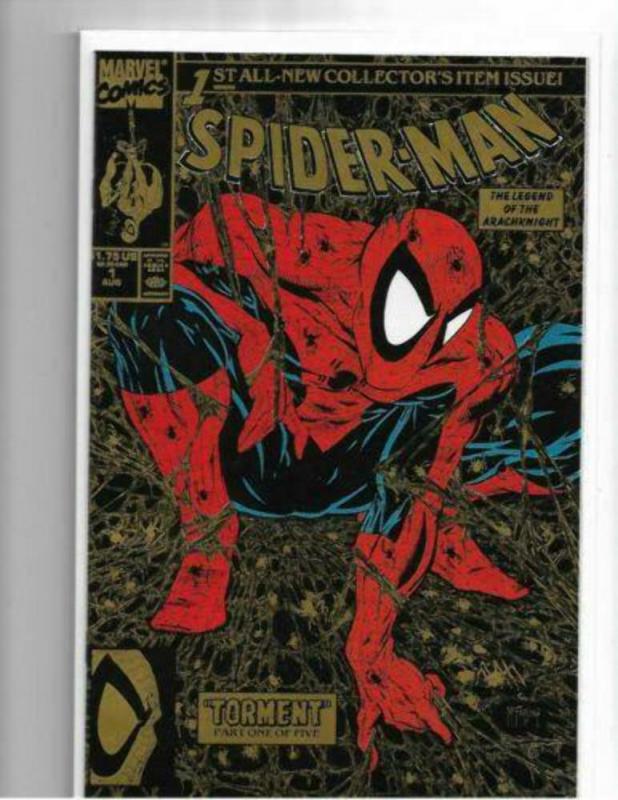Spider-Man #1 Gold 1990 Variant Torment McFarlane Cover NM/NM+