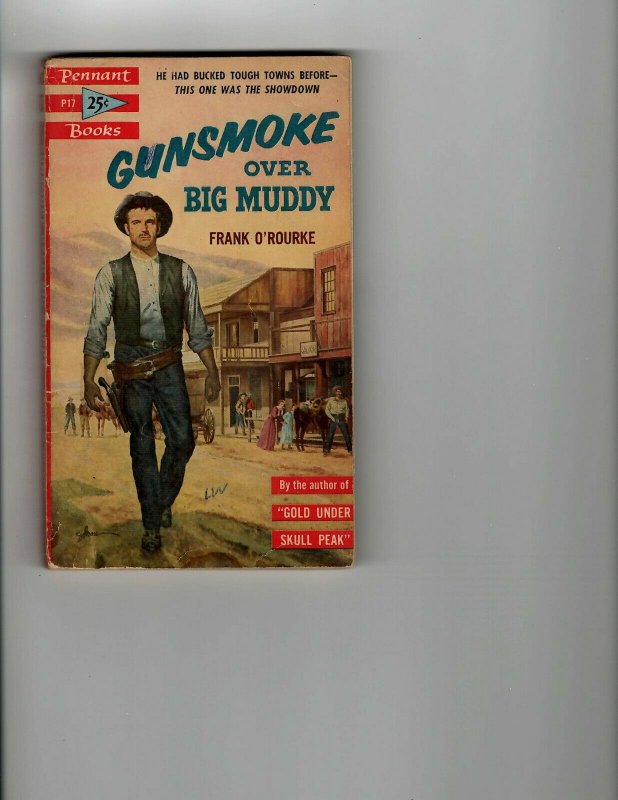 3 Books Gunsmoke Over Big Muddy Leashed Guns Ramrod Western Murder Mystery JK8