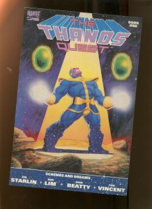 THANOS QUEST (9.2) FIRST PRINT BOOK ONE! 1990