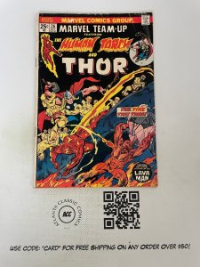 Marvel Team-Up # 26 FN Comic Book Human Torch Thor 4 RC50