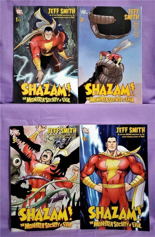 SHAZAM The Monster Society of Evil #1 - 4 Jeff Smith (DC, 2007)! 