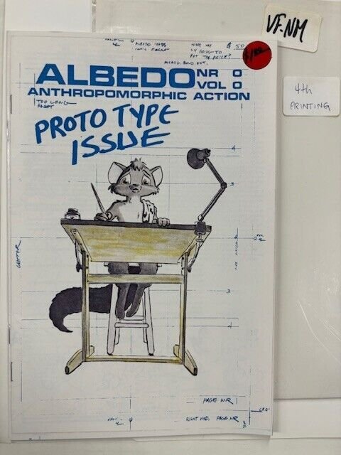Albedo Prototype issue #0d 4th Printing VF-NM 1986 White Cover Steven A Gallacci