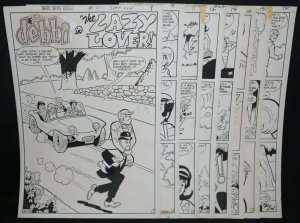 Date with Debbi #11 Complete 8 Page Story - The Lazy Lover! - 1970 by Doug Crane 