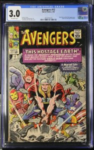 Avengers 12 Cgc 3.0 Marvel 1965 Ow Pages