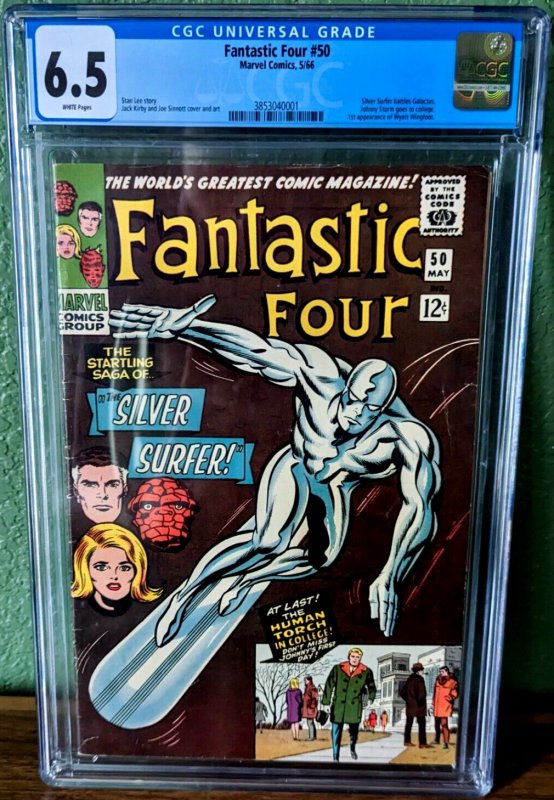 Fantastic Four (1961 1st Series) #50. Ft. Silver Surfer/Galactus/Watcher CGC 6.5