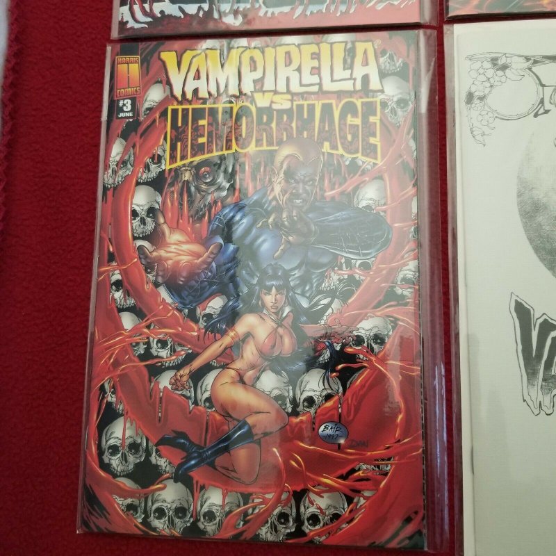 Lot 4 Comics - Vampirella R.I.P - Vampirella Vs Hemorrhage 1,2,3 (Havasu Surplus