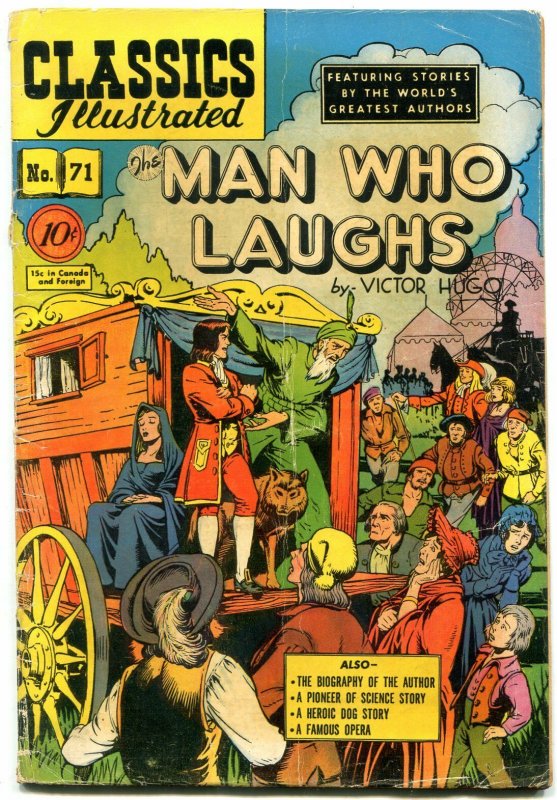 Classics Illustrated #71 HRN 71 1950- Man Who Laughs 1st edition Alex Blum VG