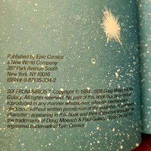 Six From Sirius (Marvel/Epic 1988) TPB Graphic Novel | Doug Moench, Paul Gulacy