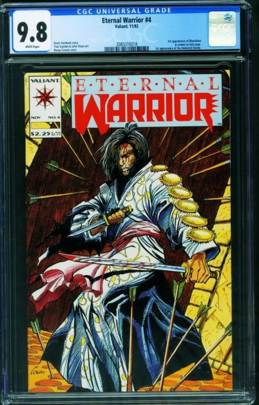 Eternal Warrior #4 CGC 9.8 First appearance of BLOODSHOT 2085316018