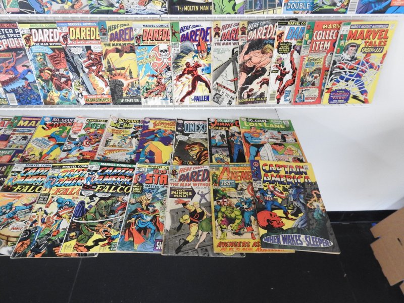 Huge Lot 150+ Silver/Bronze Comics W/ Daredevil, Hulk, +More! See desc