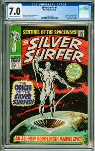 Silver Surfer #1 CGC 7.0! OWW Pages!