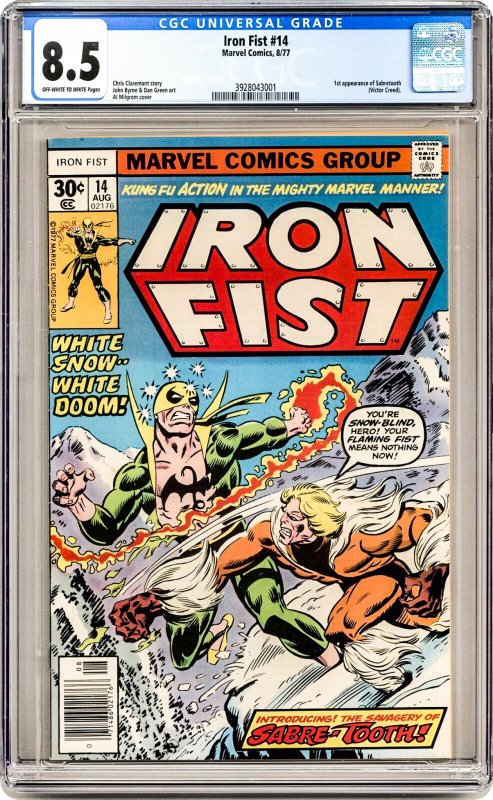 Iron Fist #14  (1977) GCG Graded 8.5 - 1st App of Sabretooth