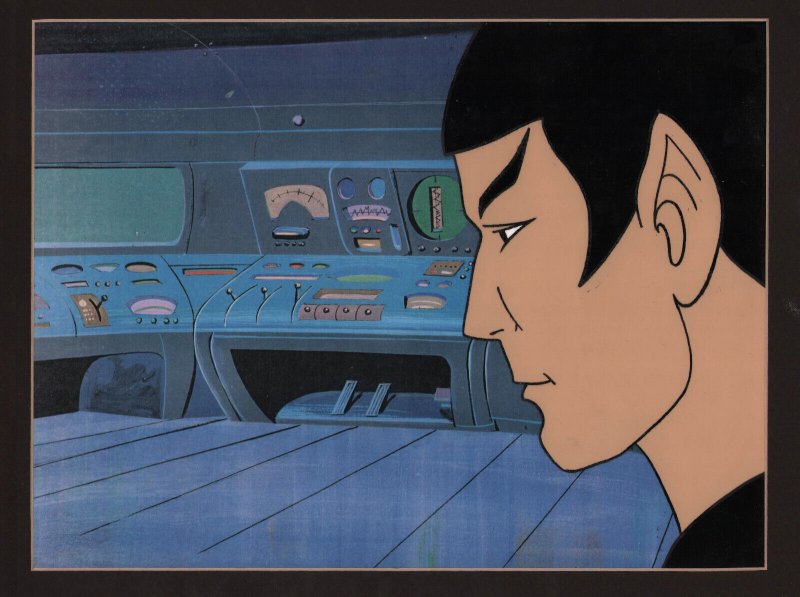 Star Trek Original Series Animation Cel - Spock Profile - Xerox Background