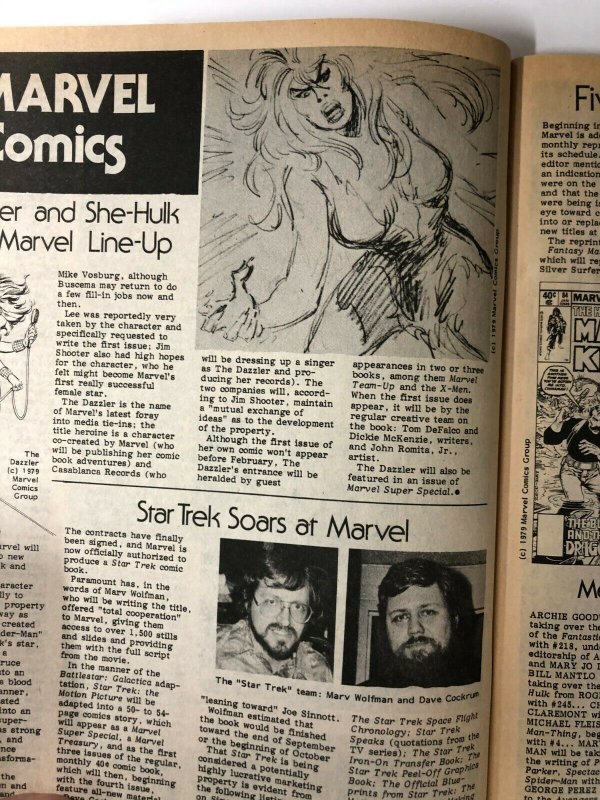 COMICS JOURNAL 49 Sept 1979 1st app/ previews She Hulk, Dazzler, Rom ... . more?