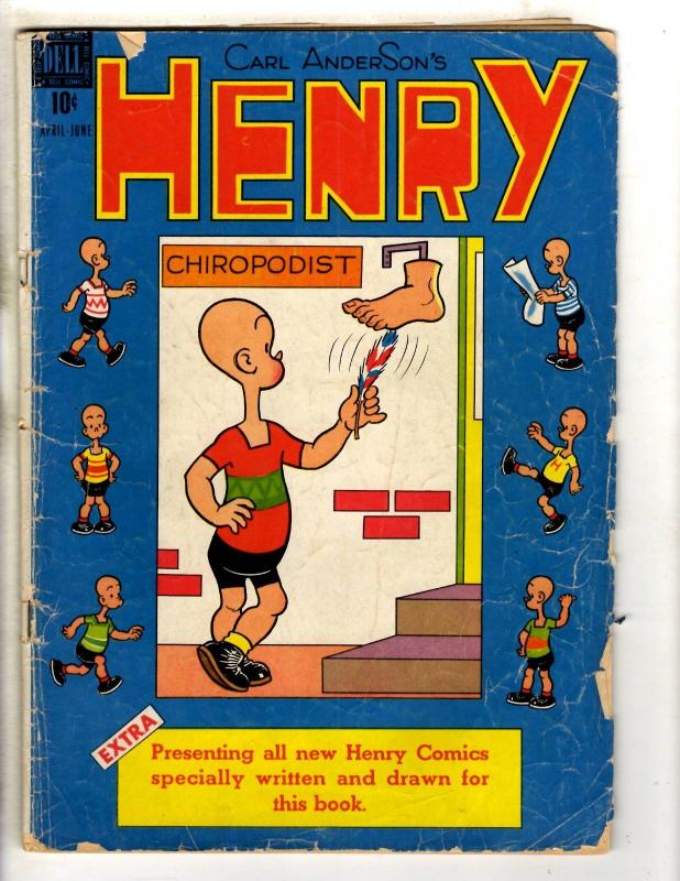 Henry # 2 VG 1948 Dell Golden Age Comic Book Carl Anderson Chiropodist JL18