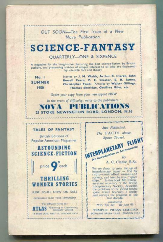 New Worlds Summer 1950- British Science Fiction Pulp