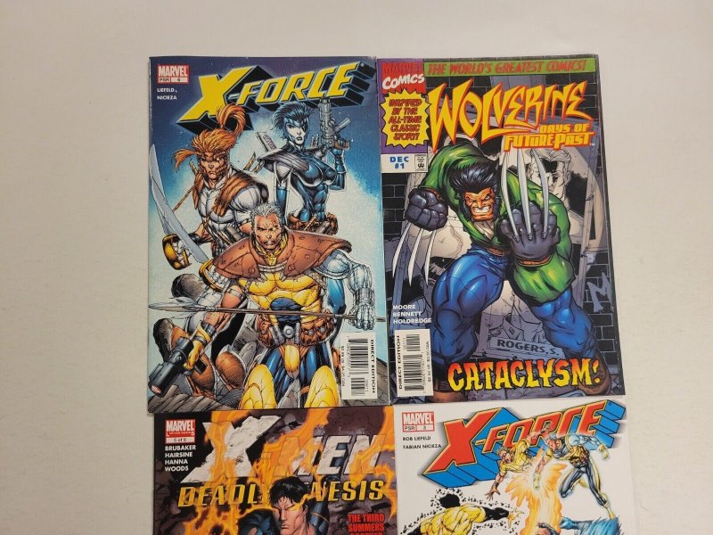 4 Marvel Comics #5 X-Men Deadly Genesis + #3 6 X-Force + #1 Wolverine 103 TJ19