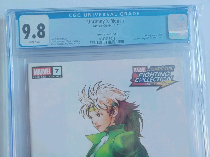 Uncanny X-Men #7 Bengus Variant - Marvel Vs Capcom - Rogue - 2025 - CGC 9.8