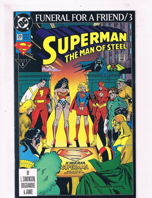 Superman The Man Of Steel #20 VF/NM 1st Print DC Comic Book Flash DE2