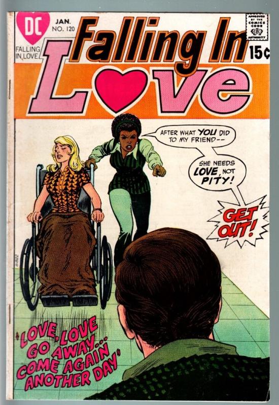 Falling In Love #120-Wheelchair cover-VG/FN-DC Romance VG/FN