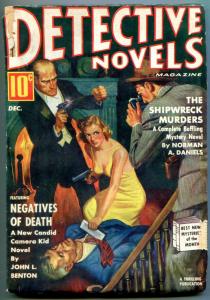 Detective Novels December 1939- Candid Camera Kid- Shipwreck Murders VG-