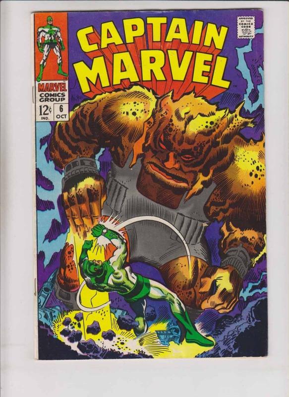 Captain Marvel [1968 Marvel] #6 FN+ first appearance of solam - don heck art