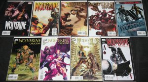 Modern Marvel WOLVERINE TITLES 9pc Mid-High Grade Comic Lot VF-NM Origins X-Men